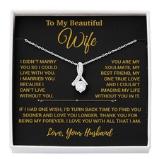 To My Wife Necklace, Christmas Gifts For Women, Anniversary Gift For Wife