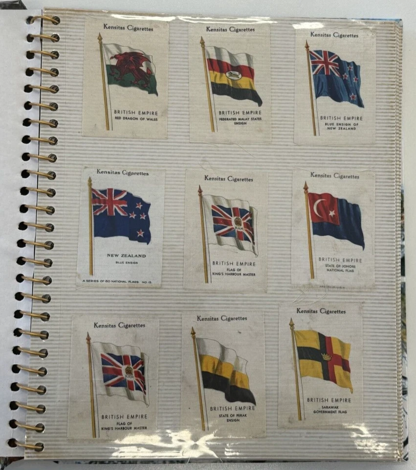 100 x Vintage Kensitas Cigarettes British Empire Flags SILK Cards Issued 1934 - Image 3 of 4