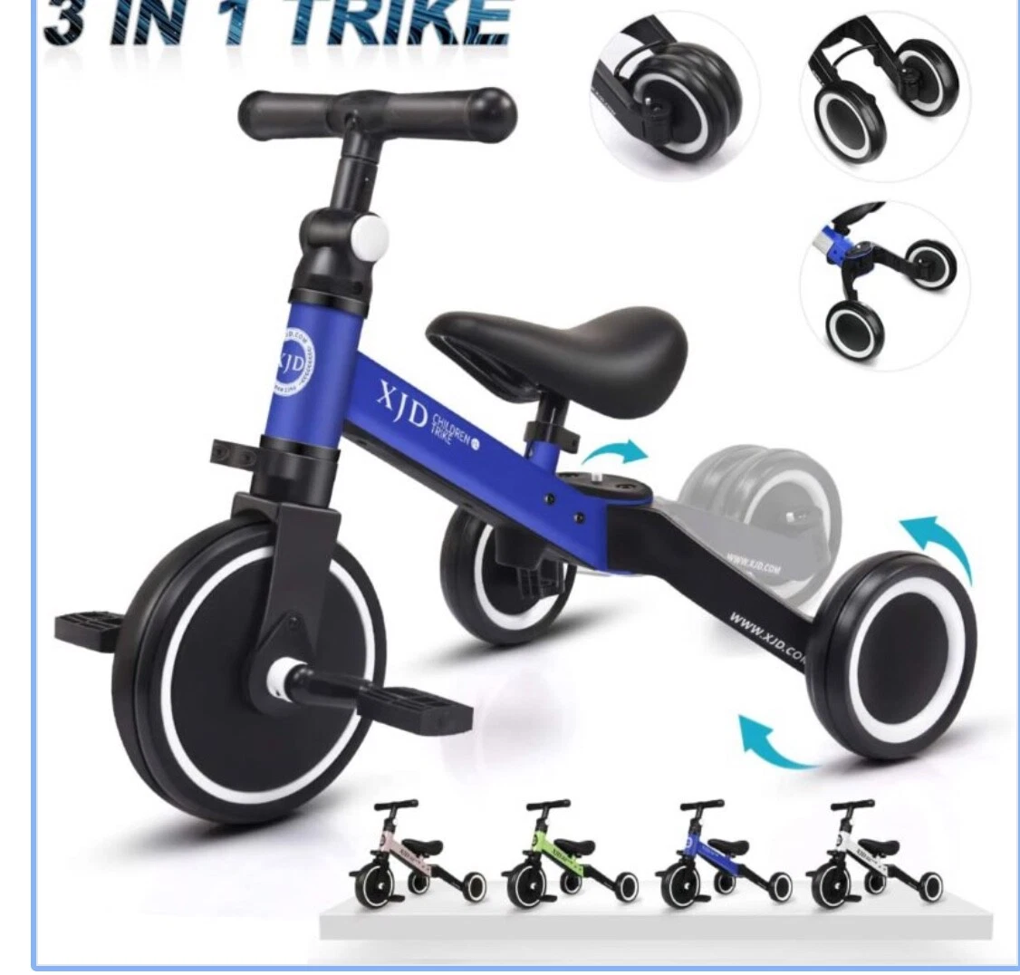White XJD 3 in 1 Kids Tricycles 1 3 Yrs Kids Trike 3 Wheel