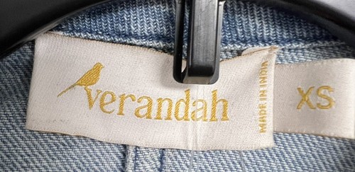 Jean Jacket Leopard Head Hand Embroidered Verandah Slouch 3/4 Sleeve Retail $400 - Picture 8 of 17