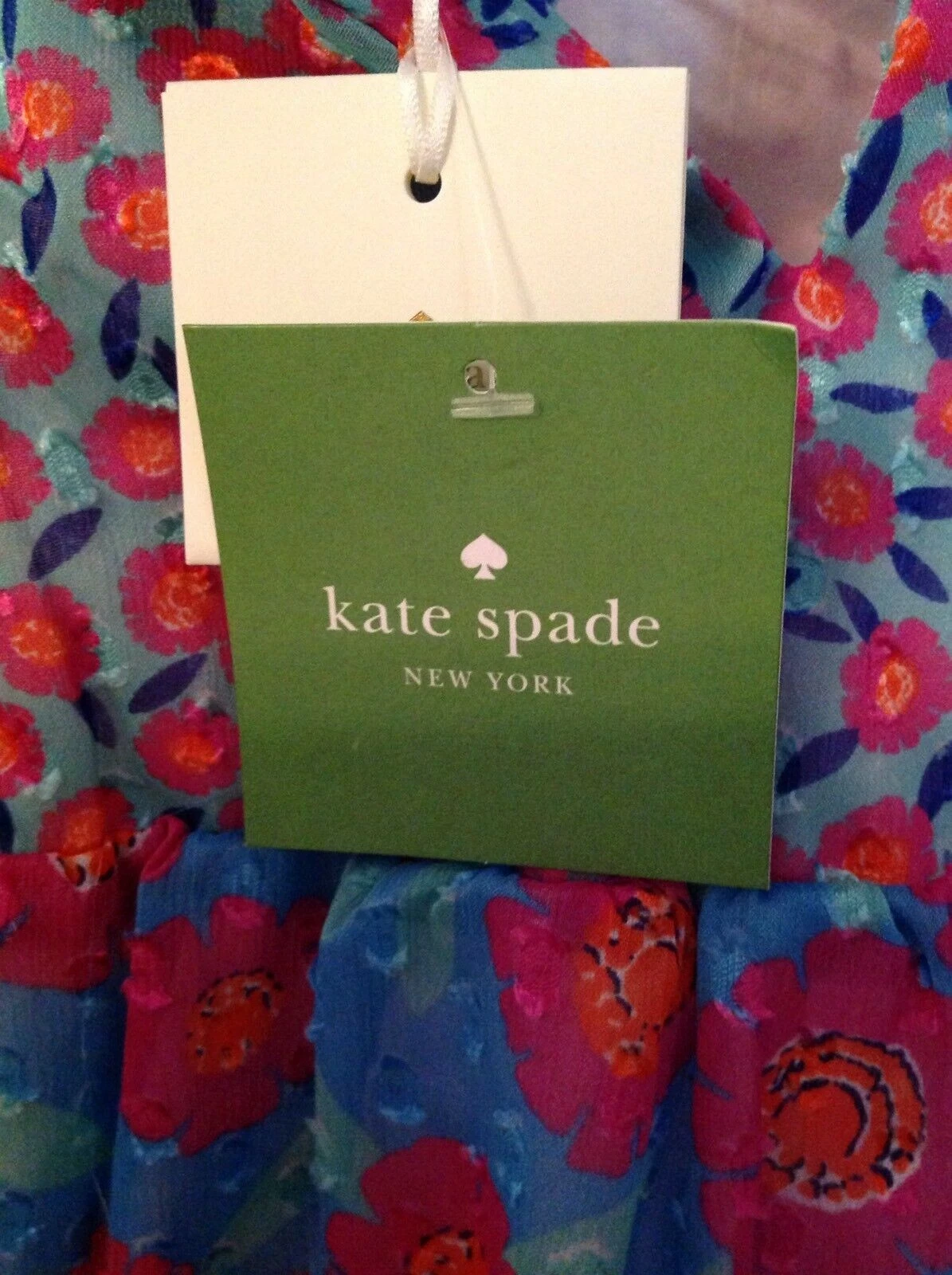 Set abito a trapezio Kate Spade $78 Tangeri floreale bambino nuovo con etichette taglia 12M