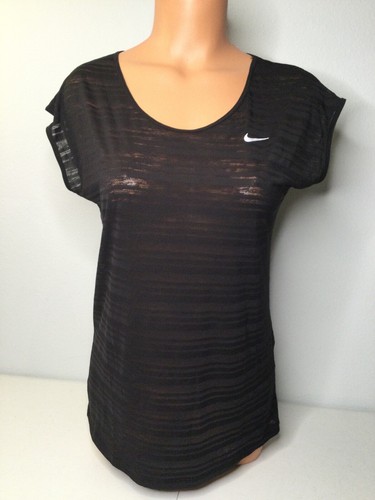 Nike Top schwarz einfarbig/transparent "gestreift". Größe S. Einmal getragen. Top Zustand