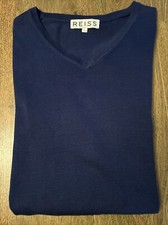 Reiss  Jude  V-Neck Jumper S Royal Blue Slim Fit 36  BNWOT Immaculate RRP  89