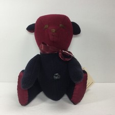 Vintage Handmade 1984 Keepsake Wool Teddy Bear By CHL 12in Plush Stuffed Animal