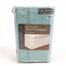 Smoothweave Turquoise Tailored Bed Skirt 14" Drop Cal King 72" x 84" New