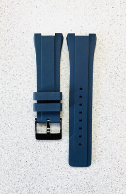 KENNETH COLE WATCH STRAP, KC1680 BLUE SILICONE RUBBER STRAP