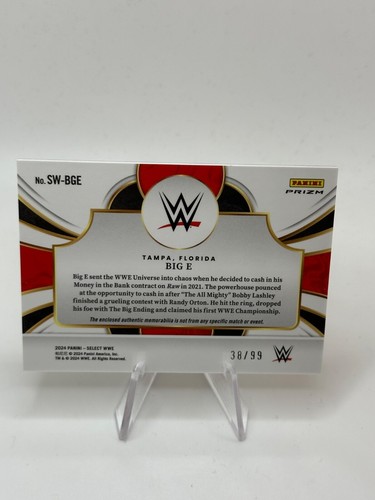2024 WWE - Select - Select Swaches - Patch - Red - Big E /99 - Picture 2 of 2