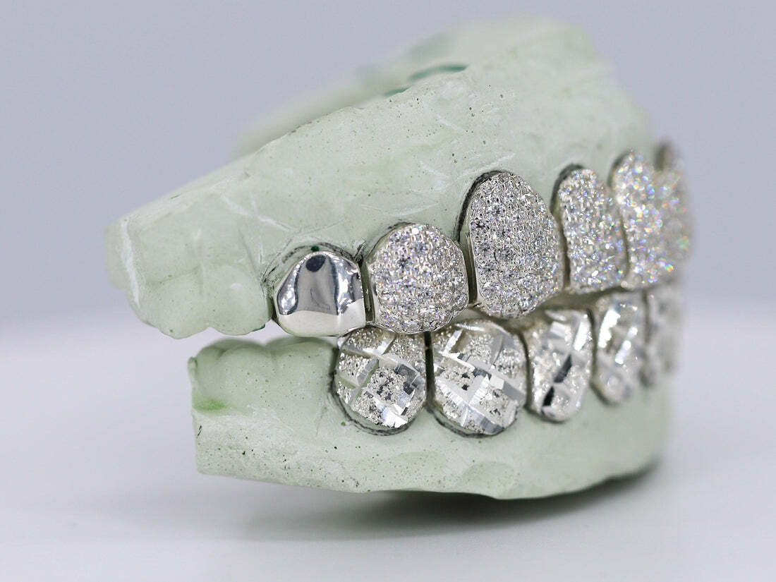 Diamond Top And Diamond Cut Bottom Vvs Moisannite Diamond Grillz eBay
