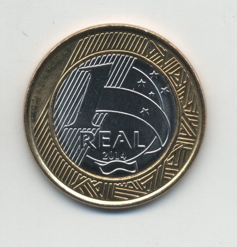BRAZIL REAL 2014 OLYMPICS Golf BI-METALLIC KM 690 UNC - Picture 3 of 3