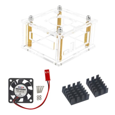 Unique Acrylic Case for Orange Pi Zero3 Enclosure with/without Cooling Fan