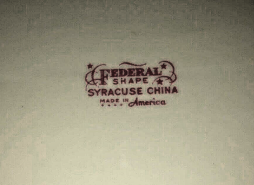 Federal Syracuse China Victoria Rose~Oval 14" Platter - Picture 7 of 7