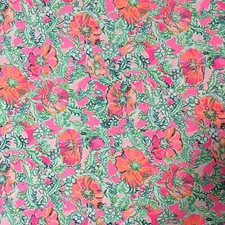 Lilly Pulitzer Cotton Poplin Fabric Soleil Pink Perfect Poppy 36" x 57"