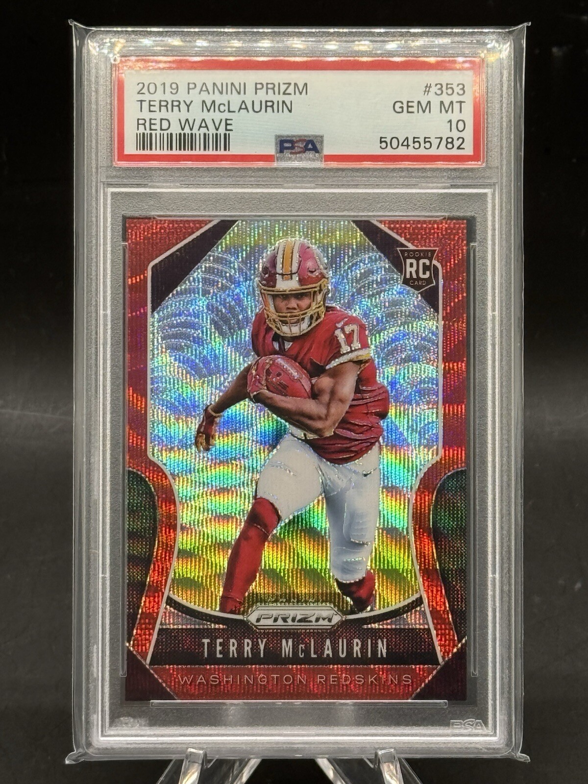 2019 Panini Prizm Terry McLaurin Red Wave /149 PSA 10 #353 Rookie RC Commanders