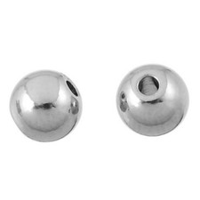 30 Stainless Steel 304 Grade 6mm Smooth Seamless Round Silver Spacer Beads