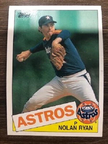 NOLAN RYAN 1985 TOPPS BASEBALL CARD #760 HOF CENTERED SHARP CORNERS MINT