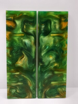 2 PCS COMPOSITE KNIFE HANDLE MATERIAL BLANK SCALES: NEBULA #5615