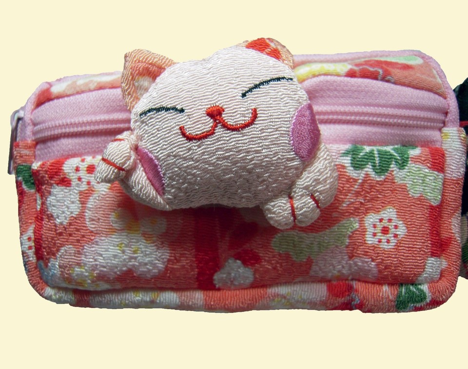 BAR AUTOTECH] Cartera Maneki Neko Con Cierre Para Moneda De Gato
