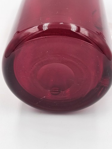 Taza de vidrio rubí Whitefriars patrón 9504 con mango de apio transparente 1960 envío y devolución gratuitos - Imagen 7 de 7