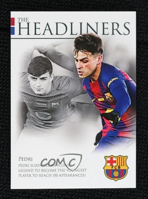 2025-26 Futera FC Barcelona The Headliners Emerald 224/229 Pedri #BHDL15