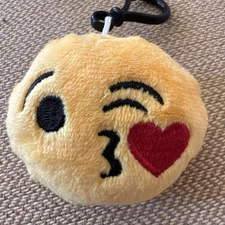 Vintage Keychain Heart Face Plush