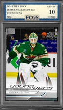 2024 Upper Deck Jesper Wallstedt RC #202 Young Guns Graded FCGS 10 GEM MINT