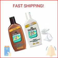 GoPong Tropic Tan Sunscreen Bottle Flask 2 Pack (16 oz Total) - Hidden Alcohol T