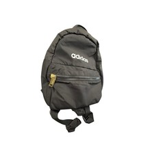 Adidas Mini Backpack Black Gold Zipper Small Daypack Lightweight