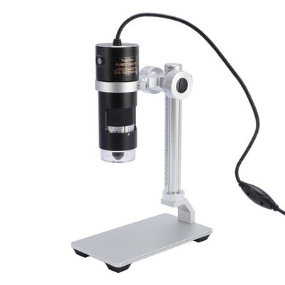USB Digital Microscope Camera 10X-280X Magnification With Stand 8 LED Ring L HOT