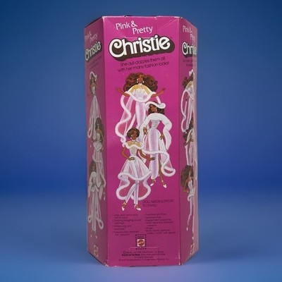 Vintage 1981 Pink & Pretty Christie Barbie Mattel 3555 AA Black