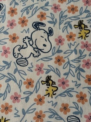 Baumwollstoff Snoopy Woodstock Blumen Lizensiert Springs Creative  Rest 93x112cm