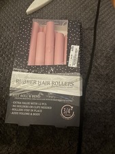 My Beauty Spot Professional 12 Piece Salon Quality Rubber Hair Rollers Pink 3/4  
