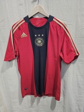 Vintage Adidas Germany 2008 2009 Away Soccer Jersey Shirt Euro 2008 Red Black S