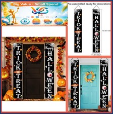 Halloween Banner 72x12 Inch Outdoor Decorations Trick or Treat Yard Porch Wall