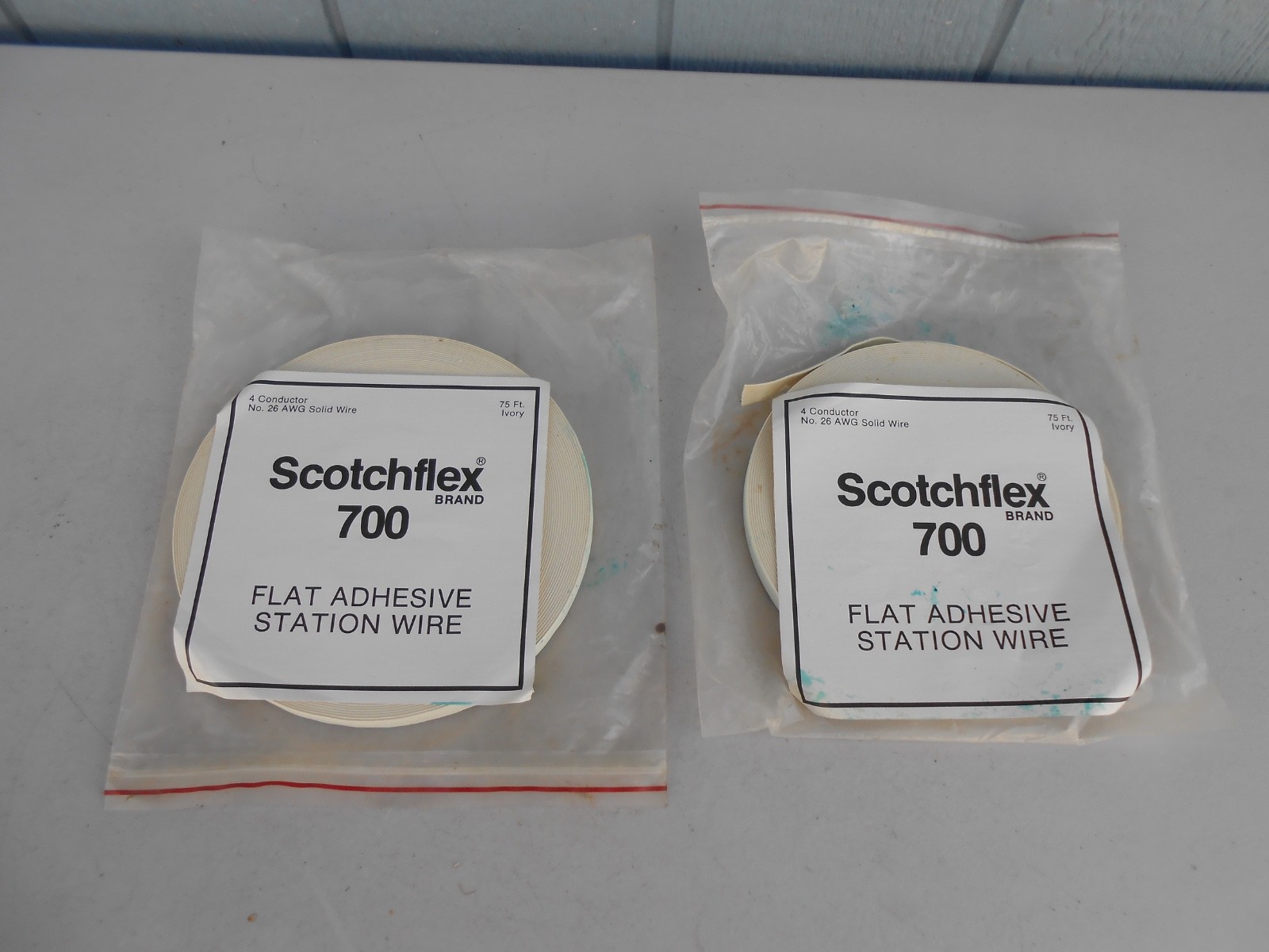 3M Scotchflex Flat Adhesive Station Wire No. 700 4 Conductor 26 AWG Solid NEW