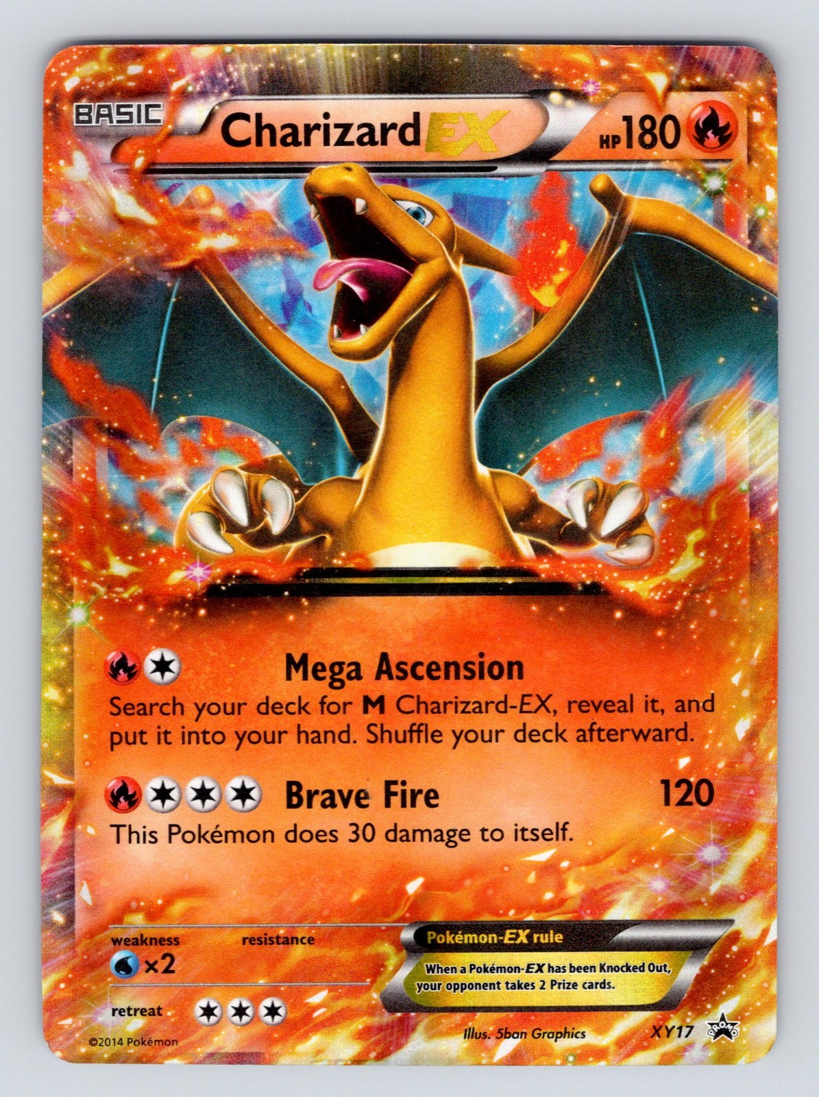 Charizard EX XY17 - Black Star Promo - Holo Rare Pokemon Card (2016) MP*