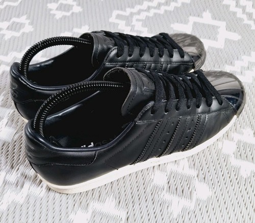 Adidas Superstar 80's Metal Toe Black Trainers UK 7 AQ2367 Leather Excellent - Picture 6 of 19