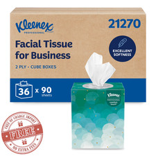 Kleenex White Facial Tissue, 2-Ply, Pop-Up Box, 90 Sheets/Box, 21270 Pack of 1 