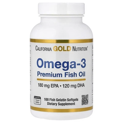 California Gold Nutrition, Omega-3 Premium-Fischöl, 100 Fischgelatine-Weichkapse - Bild 1 von 2