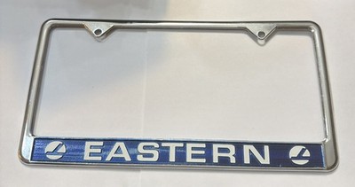 Eastern Airlines Vintage Pilot Metal License Plate Frame w/ Logo