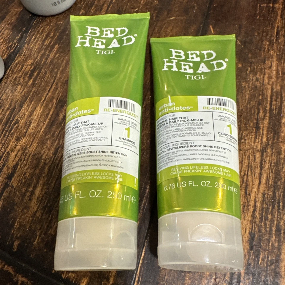 Champú 2 Bed Head Tigi Re-Energize 1 y acondicionador 1 - 8,45 - 6,76 oz Dúo Foto 4 de 4