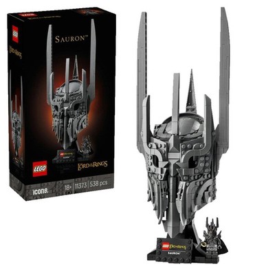 LEGO Icons 11373 Der Herr der Ringe: Saurons Helm Bausatz, Mehrfarbig