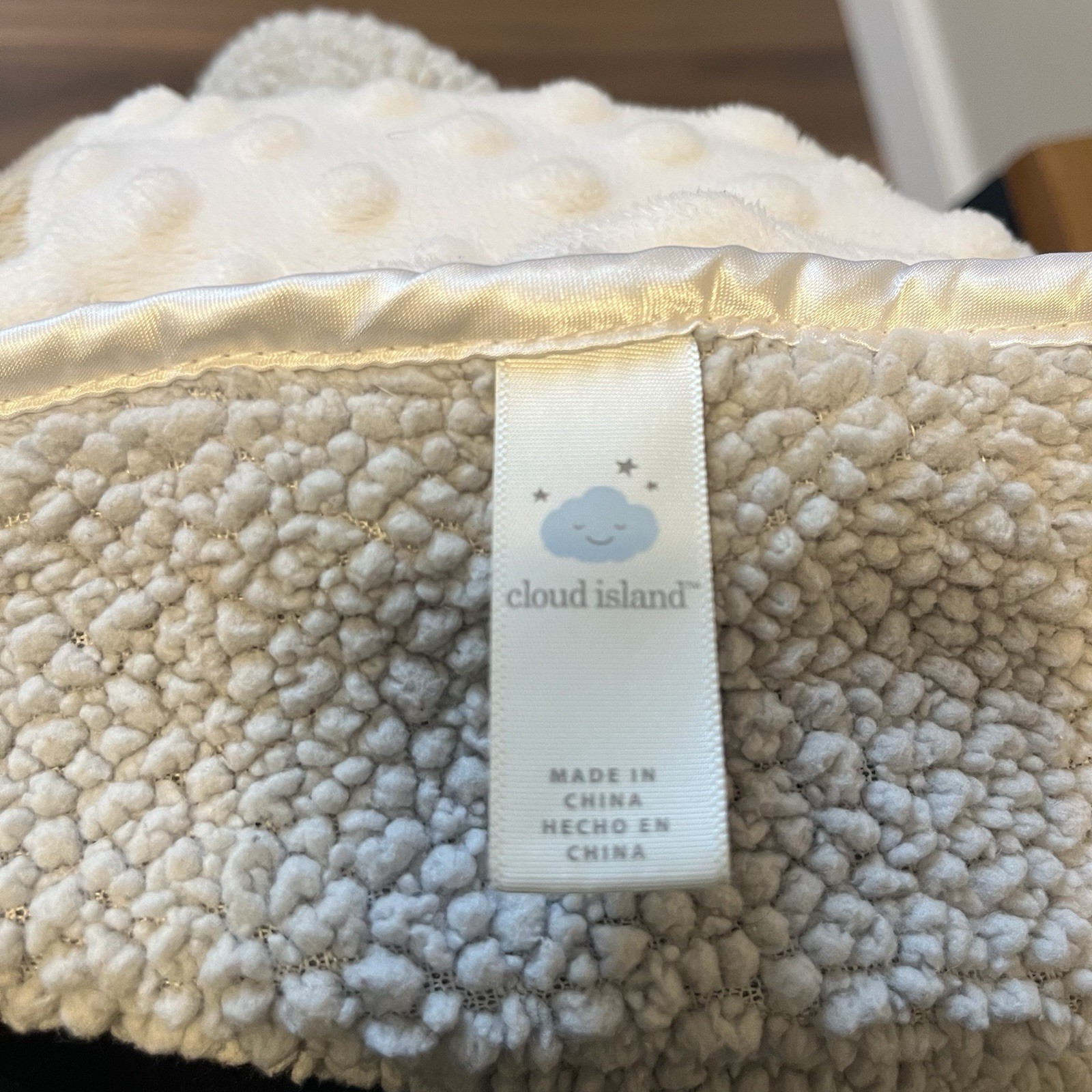 Cloud Island Patchwork Squares Minky Dot Baby Blanket