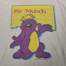 Vintage Pizza Time Theatre 1981 Mr. Munch Tee Youth Size 14 16 Single Stitch