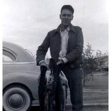 Fisherman Classic Car Man Snapshot Photograph Vintage Darrel Glenn