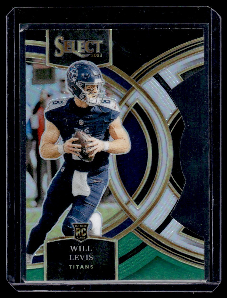 2023 Panini Select Red and Blue Prizms Die Cuts Will Levis Rookie Tennessee