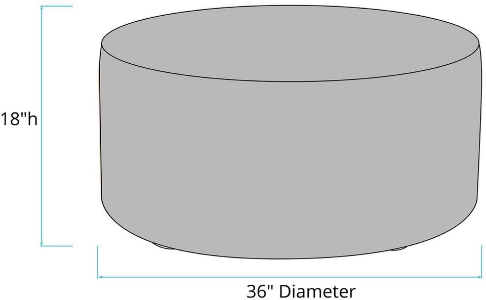 Howard Elliott HEOF94641 Florie Round Ottoman Cover - Cover Only - White - Image 2 of 4