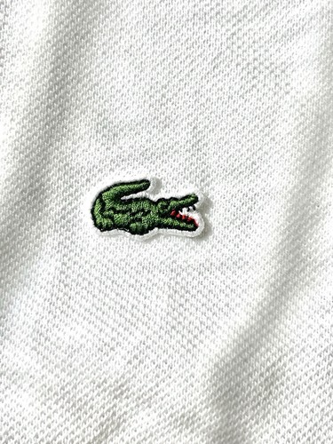 Rare Lacoste Kids Girls ( 4 yrs ) White Polo Shirt Eyelet Hem Made in France - Picture 3 of 6