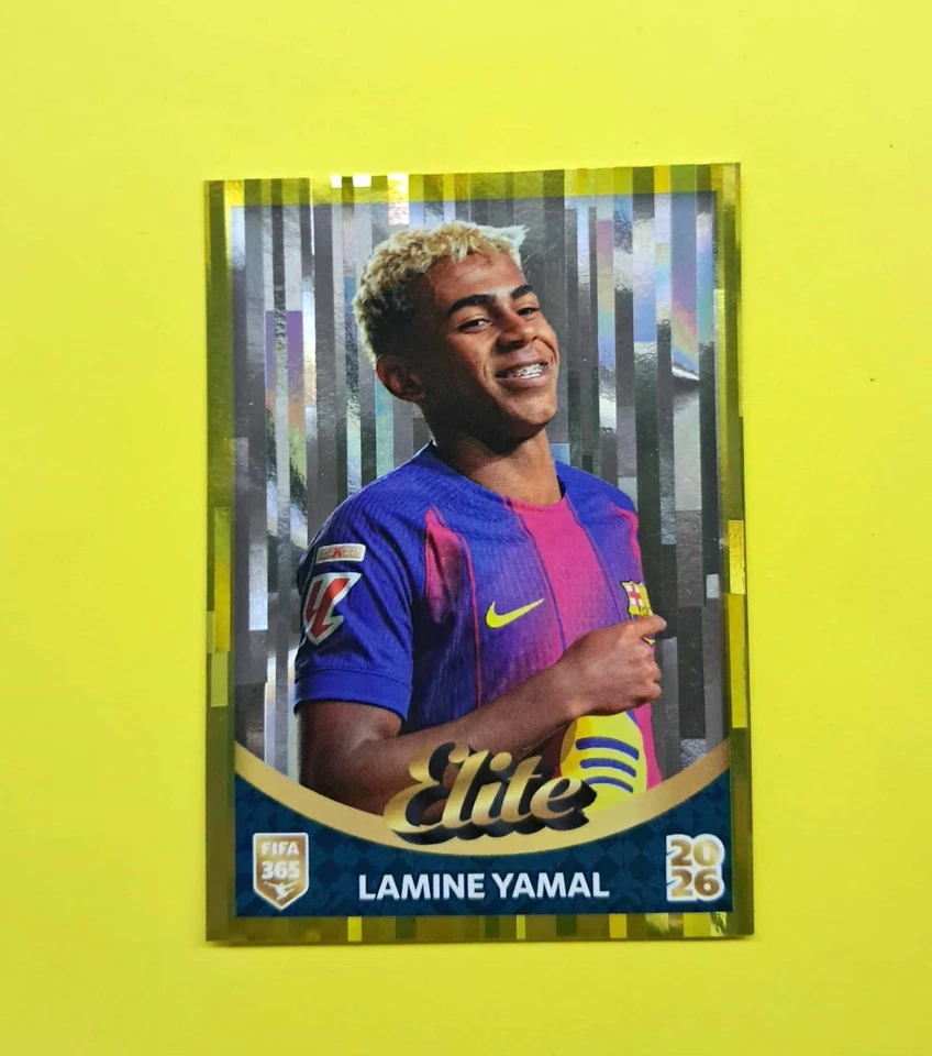 Pegatina Paralela Lamine Yamal Gold ELITE PANINI FIFA 365 2026 Foto 3 de 4