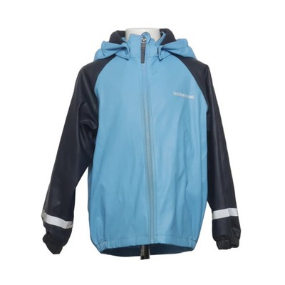 Didriksons, Regenjacke, Unisex (Kinder), Größe: 120, Blau/Schwarz #iFv