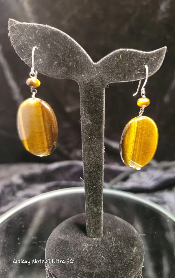 507. 😍 Impresionantes 🐅 Pendientes ojo de tigre🐯 Foto 3 de 4